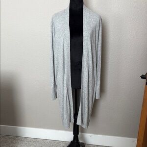 Gray Open-Front Women's Sweater